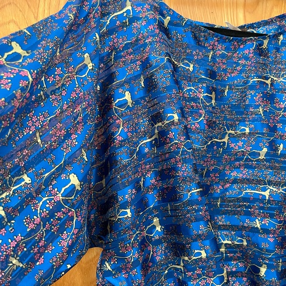 Free People floral sheer doman style blouse M - Picture 5 of 9